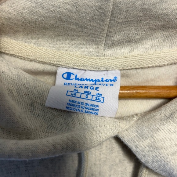 Champion Men's Light Gray Hoodie - Picture 4 of 7